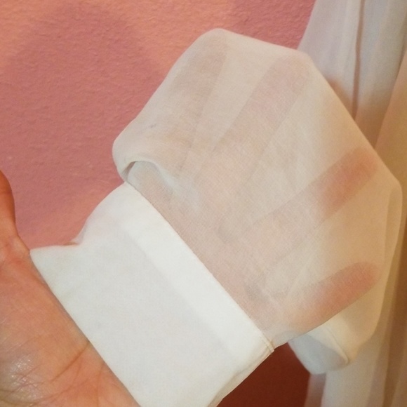 UNIF White Caution Sheer Spike Rare Top M - Picture 4 of 8